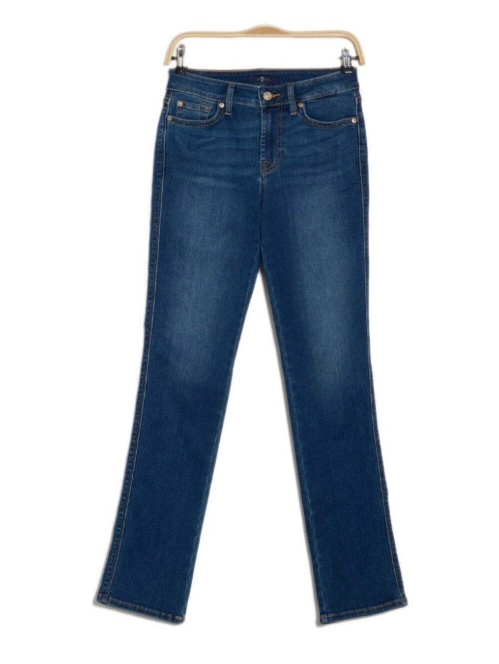 7 For All Mankind Size 23 Kimmie Straight Leg Denim Jeans Msrp $188